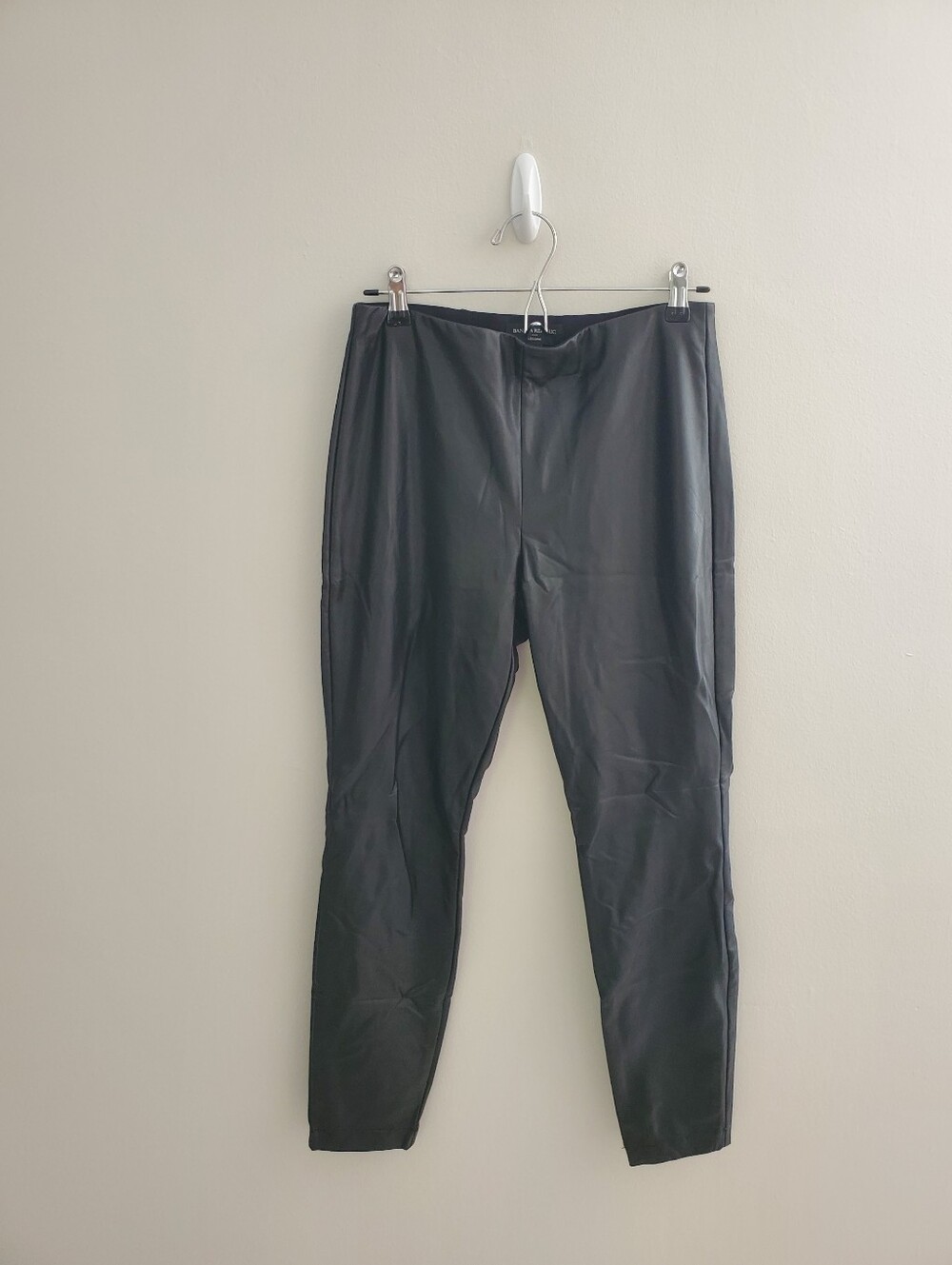 Banana Republic Faux Leather Leggings Black Pull-On Stretch Women's Size Small